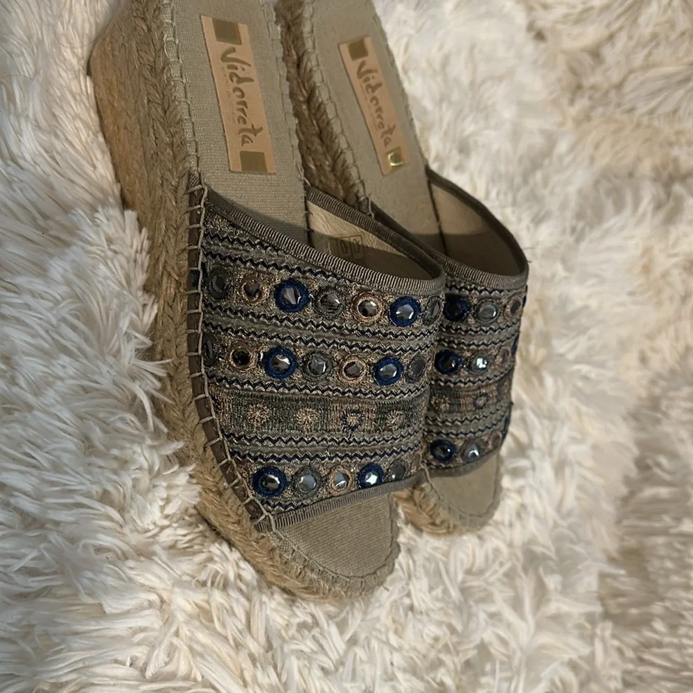 Women's Woven Spain Vidorreta Espadrille Sandals size 39